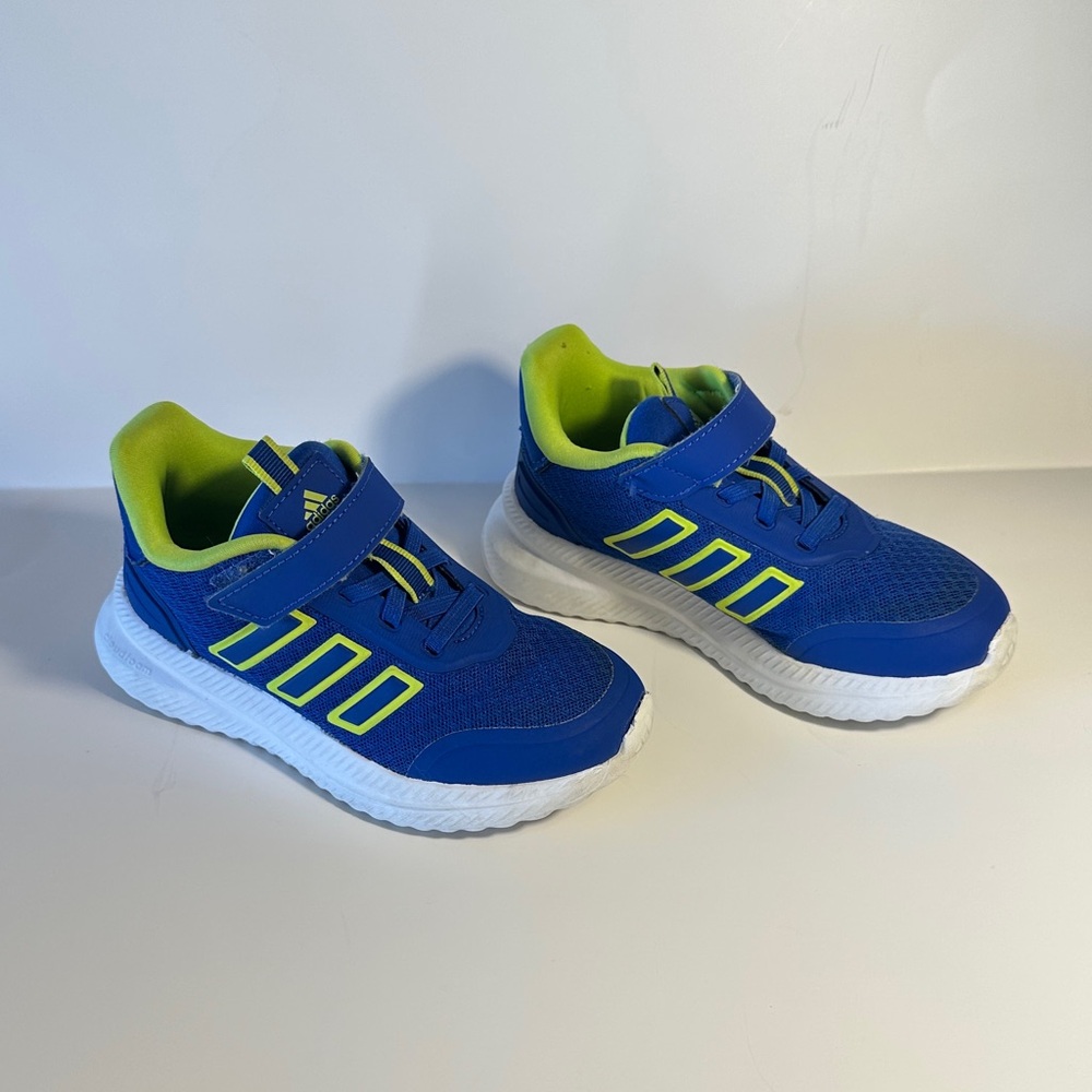 Adidas Kids Sneakers in Blue and Neon Green